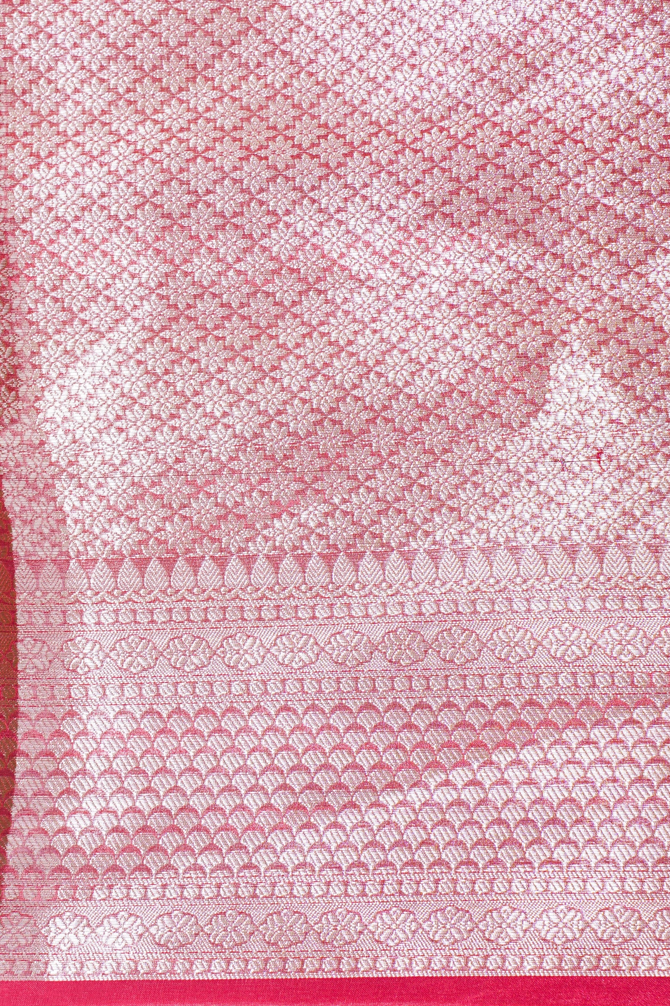 Rani Pink Banarasi Pure Tissue Silk Saree