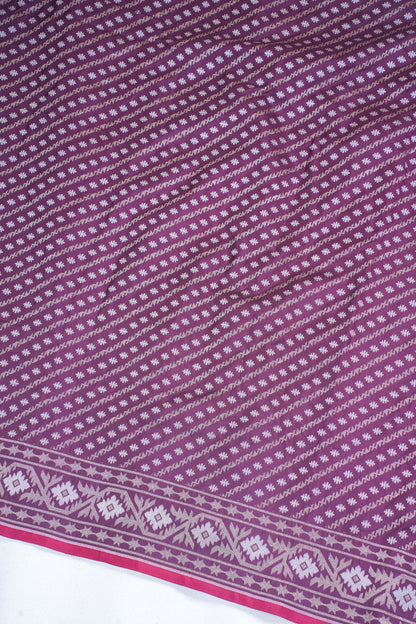 Wine Pure Ektara Silk Handwoven Saree