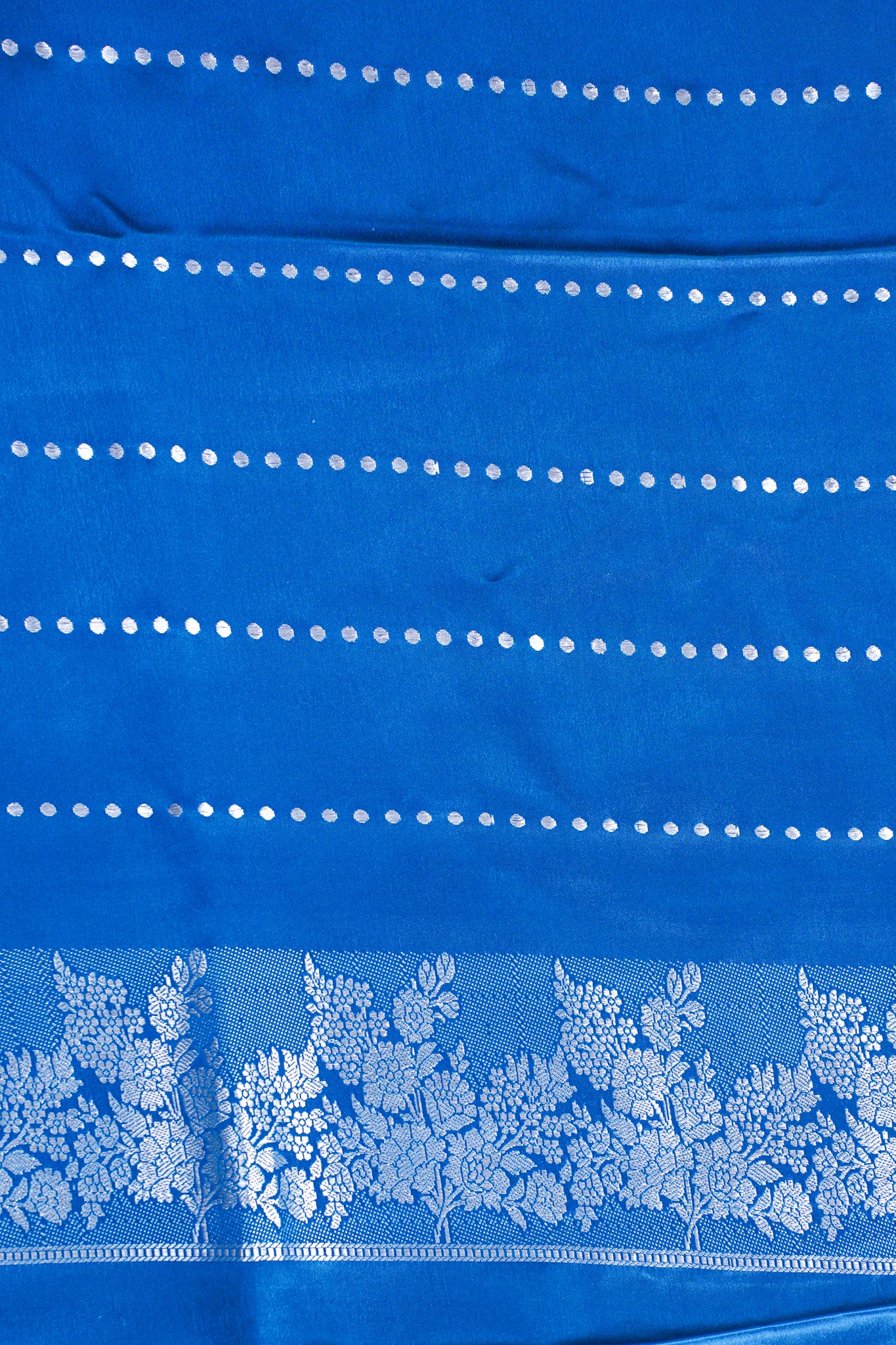 Royal Blue Handloom Banarasi Pure Mashru Silk Saree