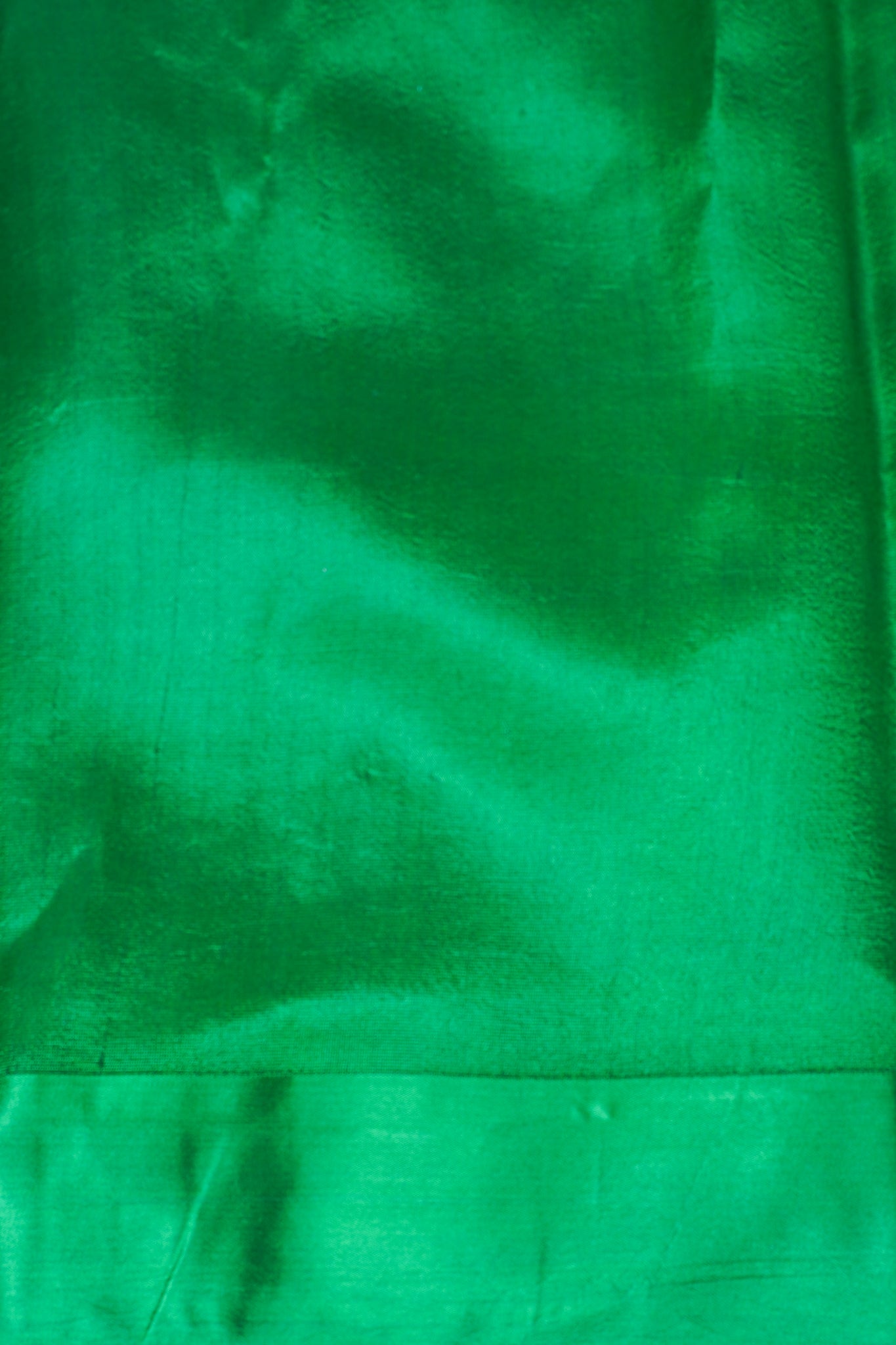 Emerald Green Banarasi Tissue Saree with Satin Border