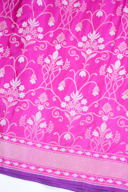 Pink Pure Ektara Silk Handwoven Saree