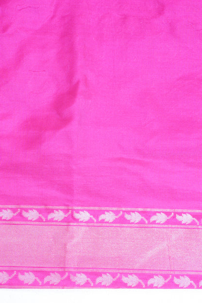 Pink Pure Ektara Silk Handwoven Saree