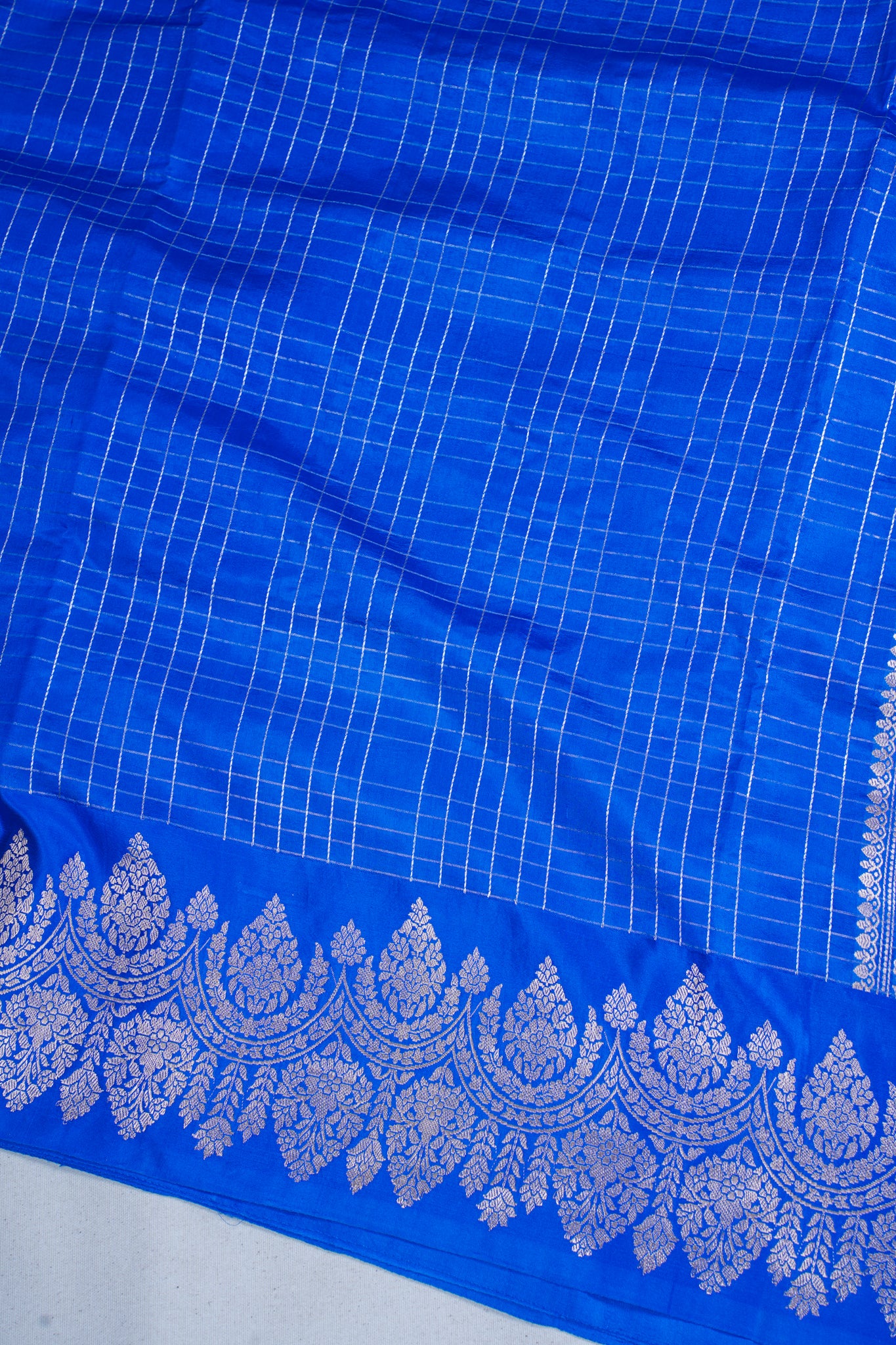 Royal Blue Mango Silk Handwoven Saree