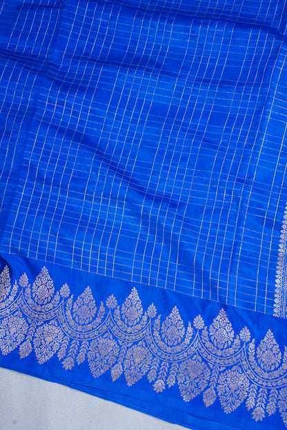 Royal Blue Mango Silk Handwoven Saree