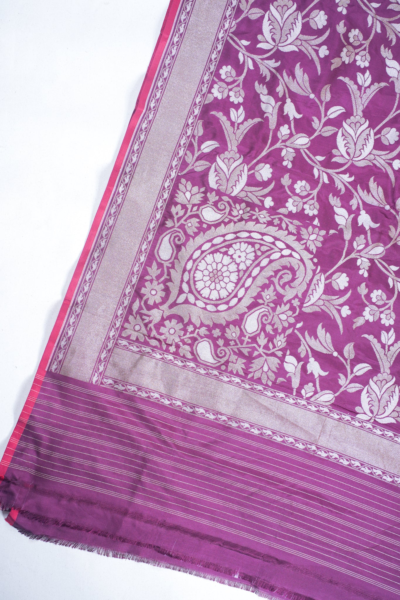 Wine Maroon Pure Ektara Silk Handwoven Saree