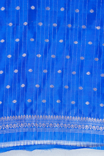 Royal Blue Mango Silk Handwoven Saree