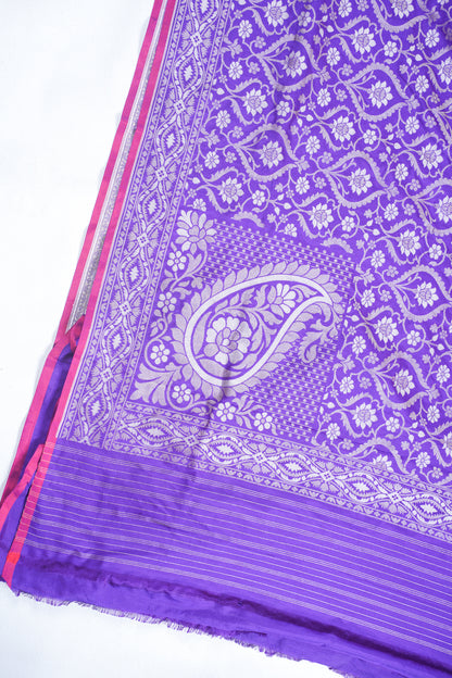 Royal Purple Pure Ektara Silk Handwoven Saree