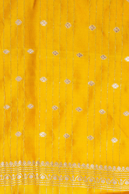 Golden Yellow Mango Silk Handwoven Saree