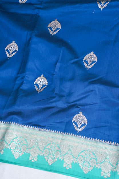 Royal Blue Mango Silk Handwoven Saree