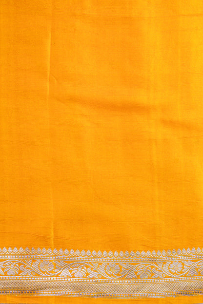 White Handloom Banarasi Mashru Katan silk saree