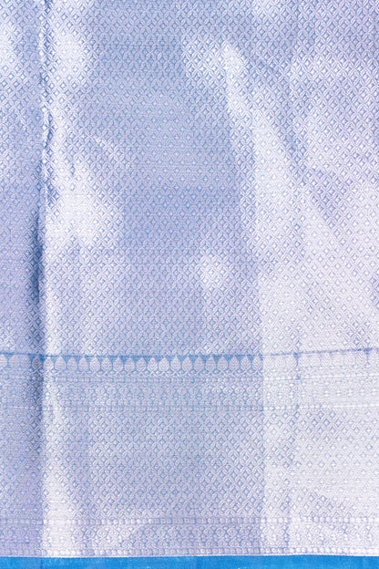 Sky Blue Banarasi Pure Tissue Silk Saree with Sequined Lace Border