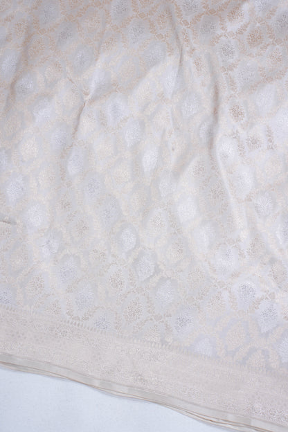 Ivory Pure Brocade Sona Rupa Saree