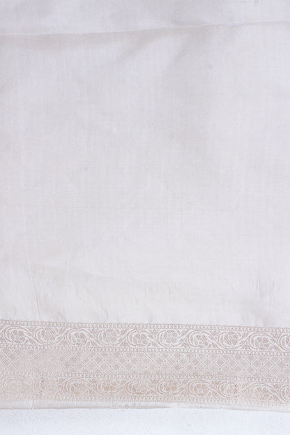 Ivory Pure Brocade Sona Rupa Saree