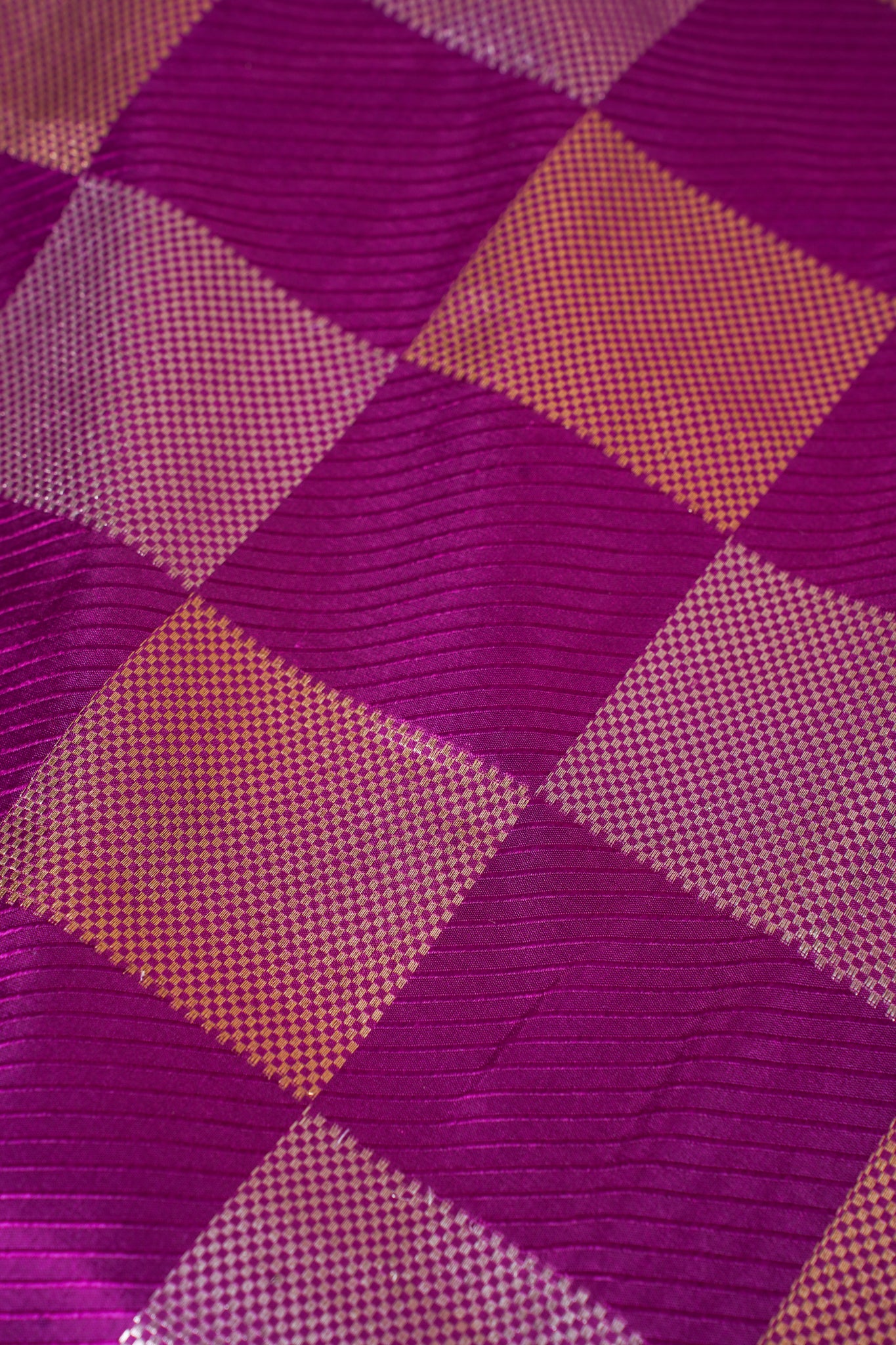 Magenta Banarasi Pure Katan Silk Minakari Brocade Saree