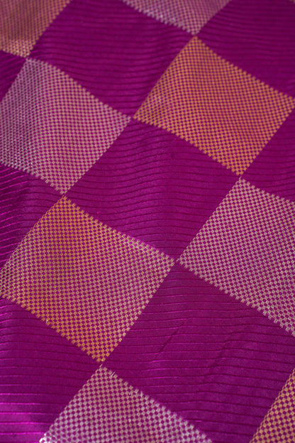 Magenta Banarasi Pure Katan Silk Minakari Brocade Saree