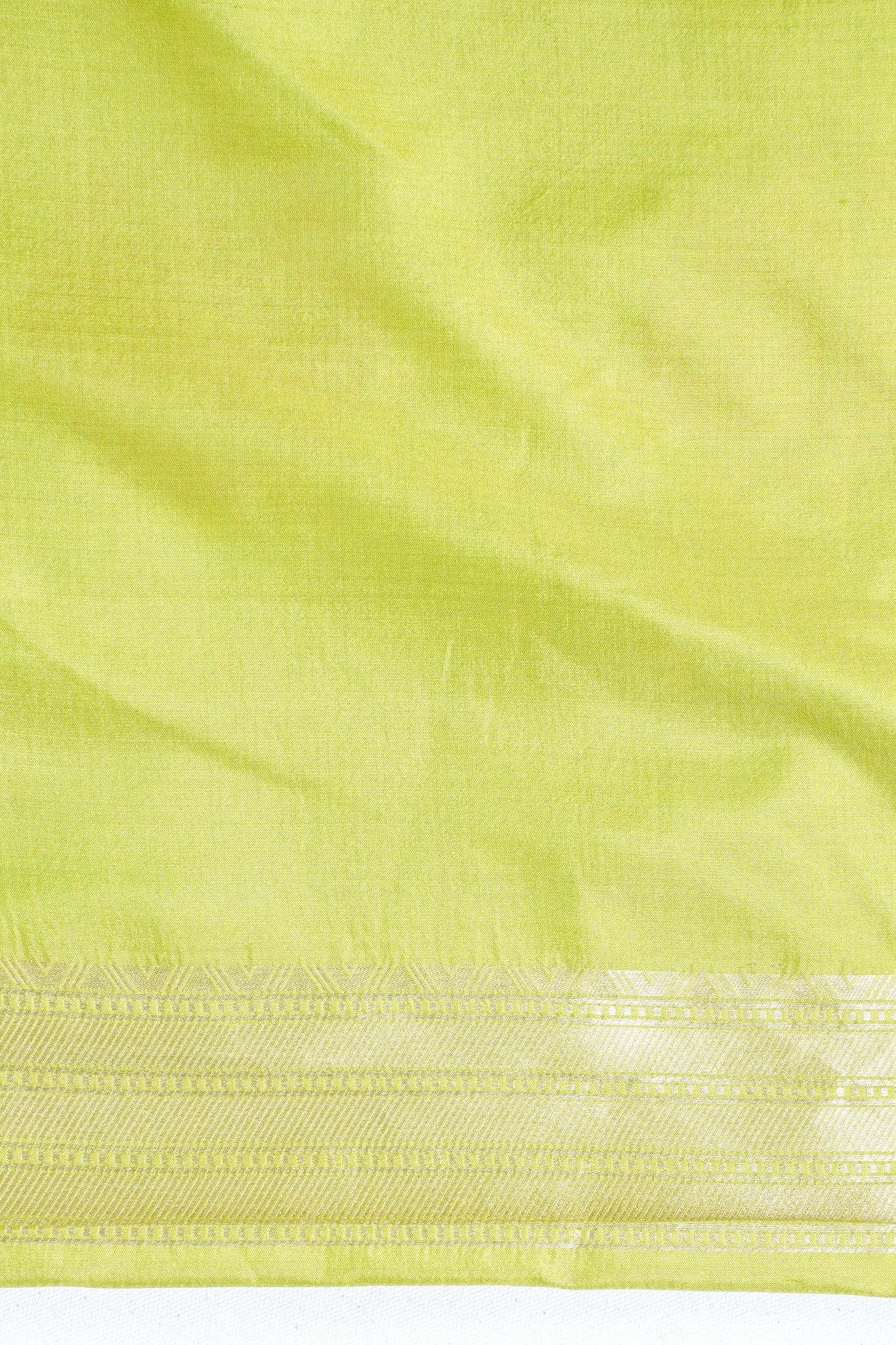 Parrot Green Pure Brocade Minakaari Saree