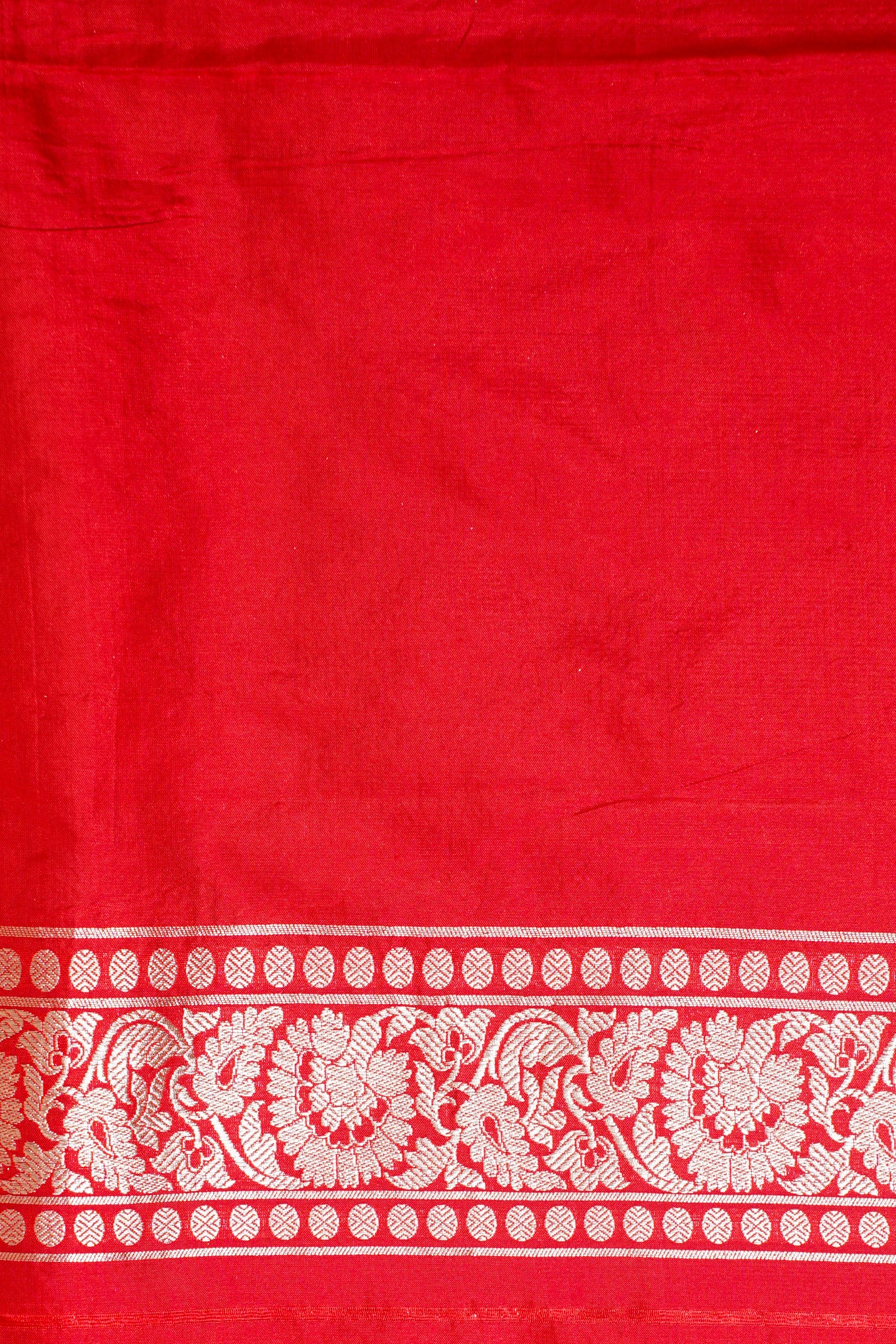 Red Banarasi Pure Katan Silk Jaal Saree