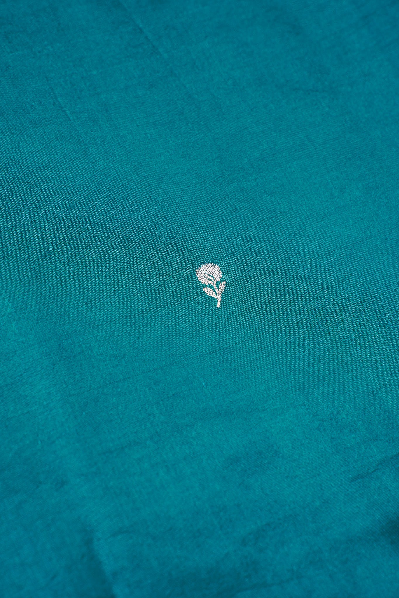 Teal Green Handloom Pure Silk Banarasi Saree