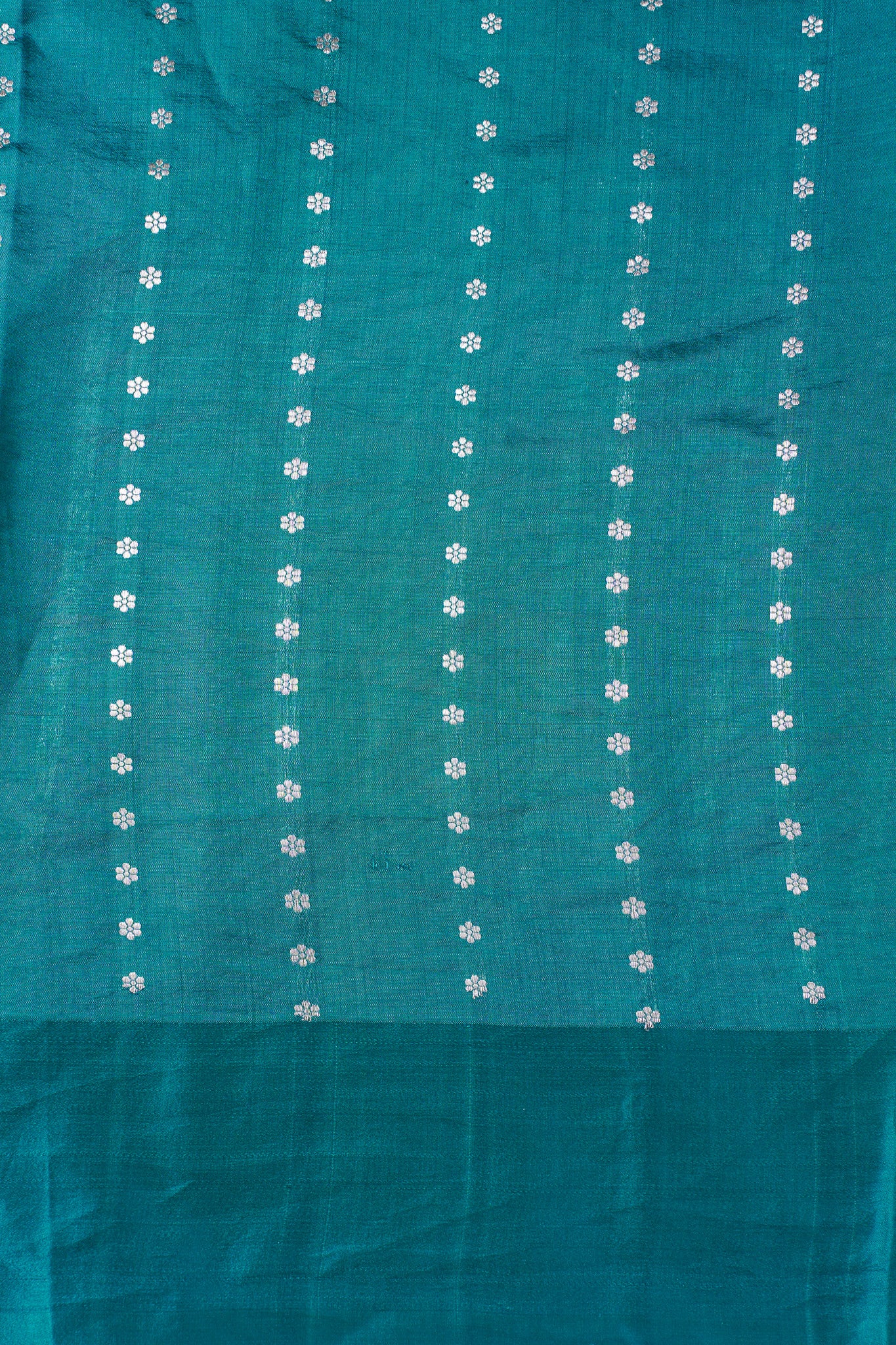 Teal Green Handloom Pure Silk Banarasi Saree
