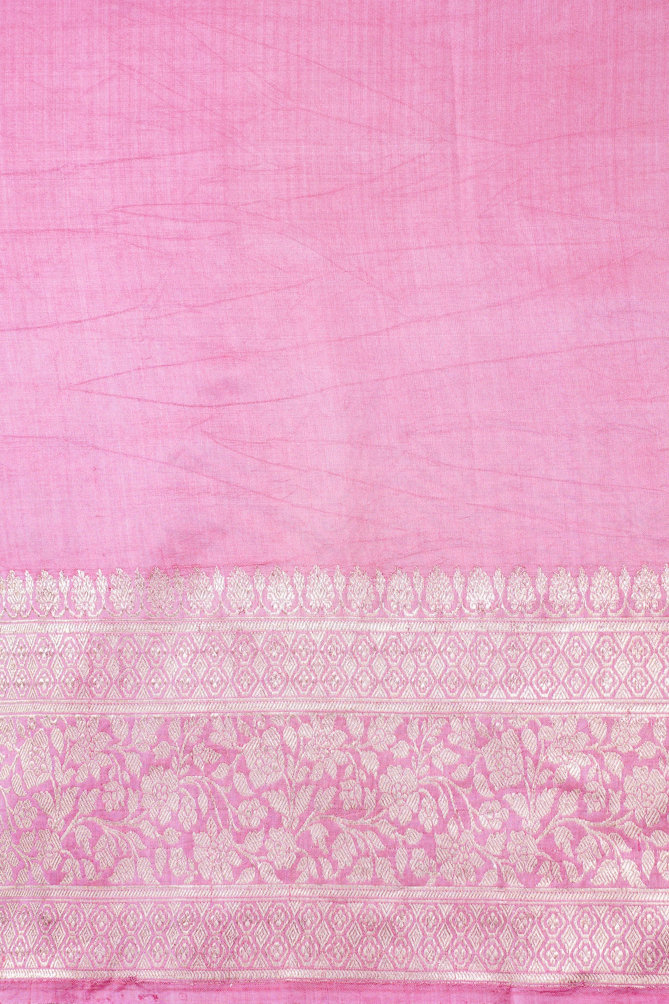Rani Pink Handloom Pure Silk Banarasi Saree