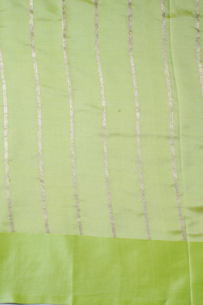 Light Pista Green Handloom Pure Silk Banarasi Saree