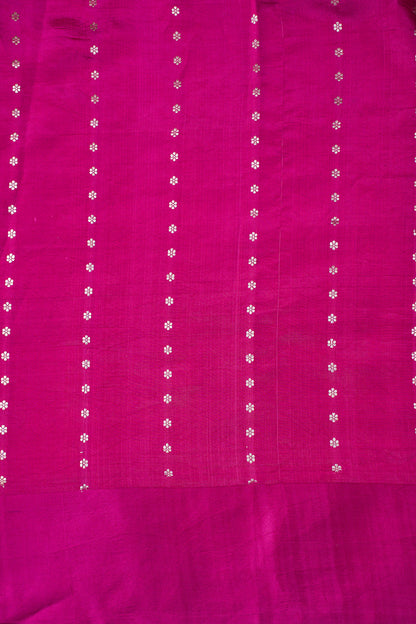 Magenta Pink Handloom Pure Silk Banarasi Saree
