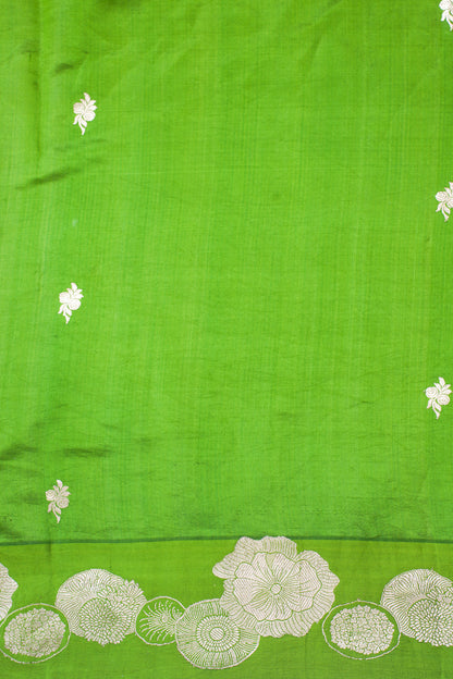 Green Handloom Pure Silk Banarasi Saree