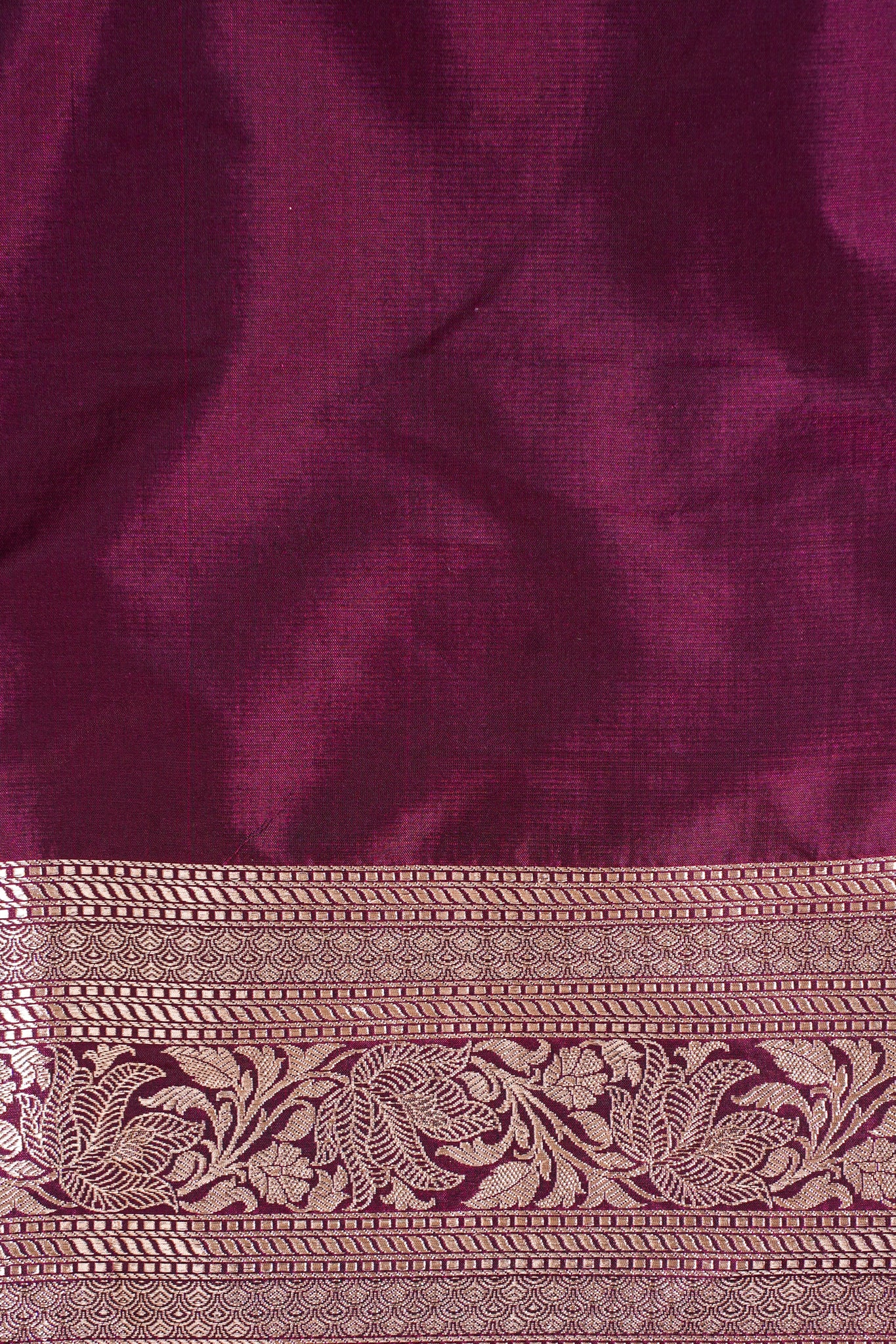 Wine Banarasi Pure Katan Silk Jaal Saree