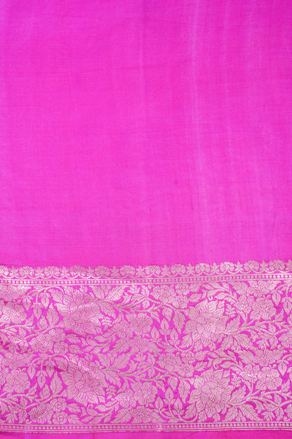 Coral Red Handloom Pure Silk Banarasi Saree