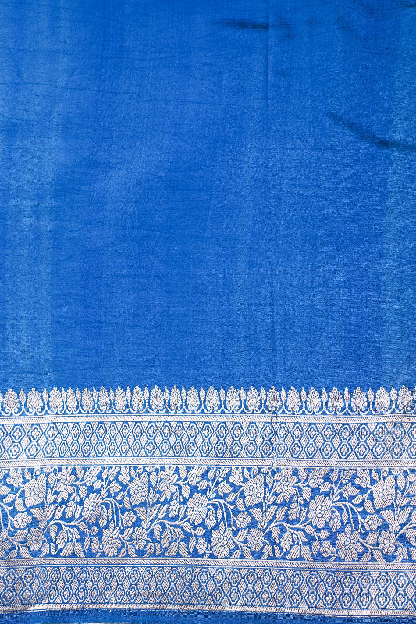Aqua Blue Handloom Pure Silk Banarasi Saree