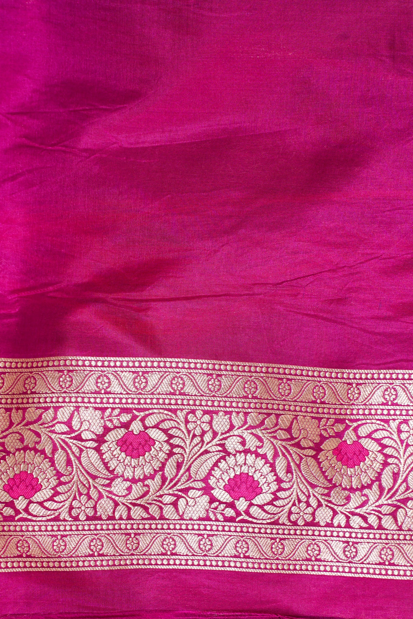 Rani Pink Banarasi Pure Katan Silk Minakari Saree