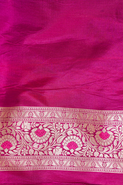 Rani Pink Banarasi Pure Katan Silk Minakari Saree