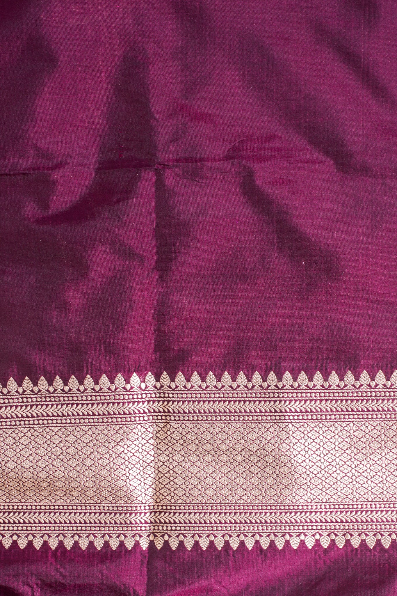 Wine Banarasi Pure Katan Silk Jaal Saree