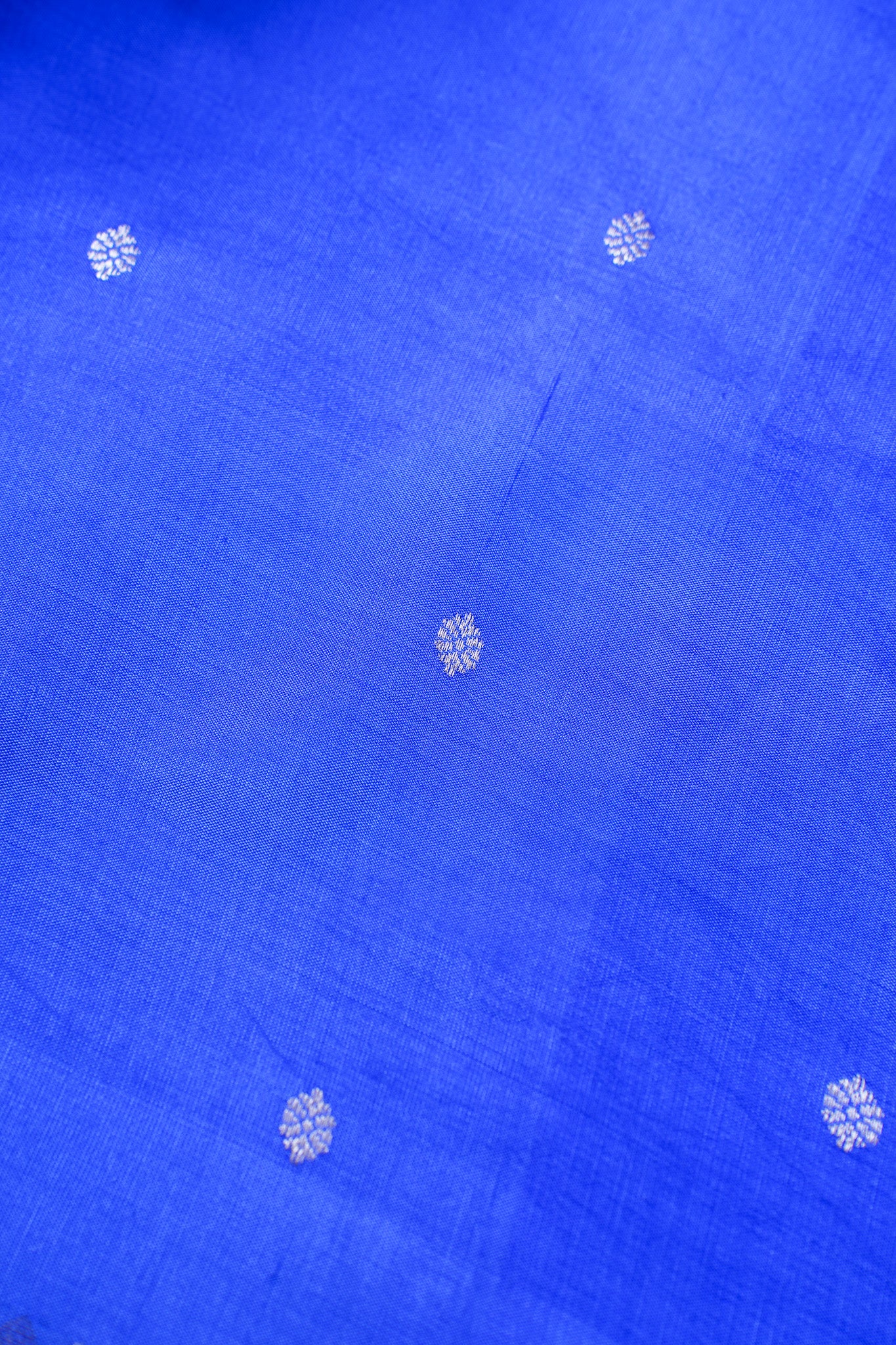 Royal Blue Handloom Pure Silk Banarasi Saree