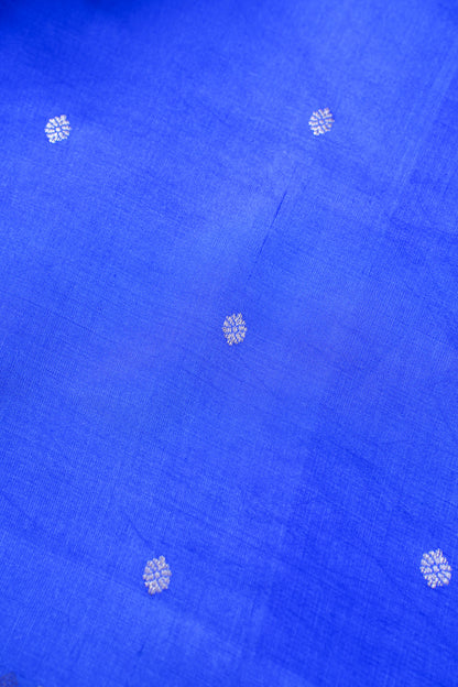 Royal Blue Handloom Pure Silk Banarasi Saree