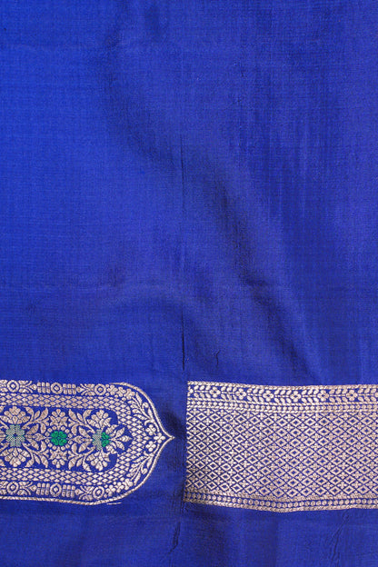 Royal Blue Banarasi Pure Katan Silk Minakari Jaal Saree