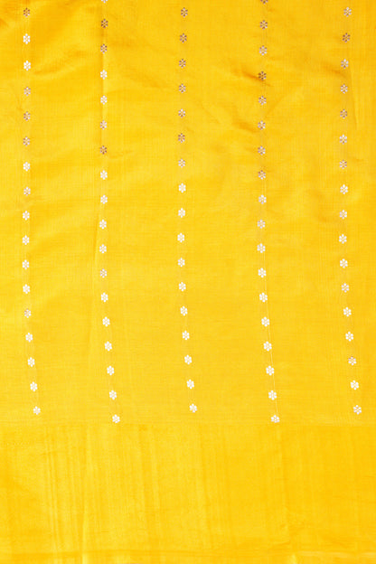 Mustard Yellow Handloom Pure Silk Banarasi Saree