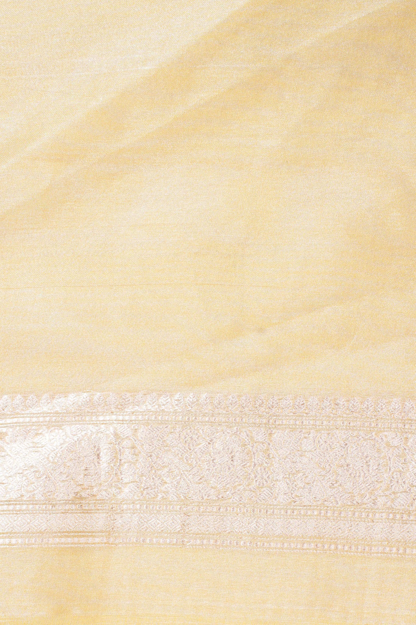 Golden Yellow Pure Tissue Silk Handloom Saree