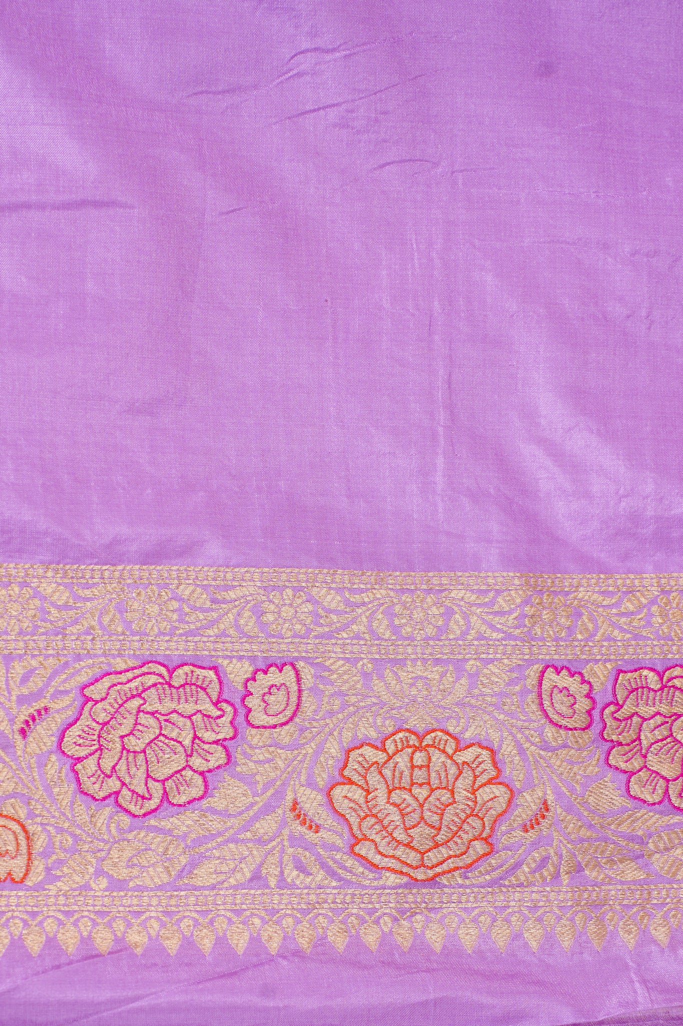Lavender Banarasi Pure Katan Silk Minakari Saree
