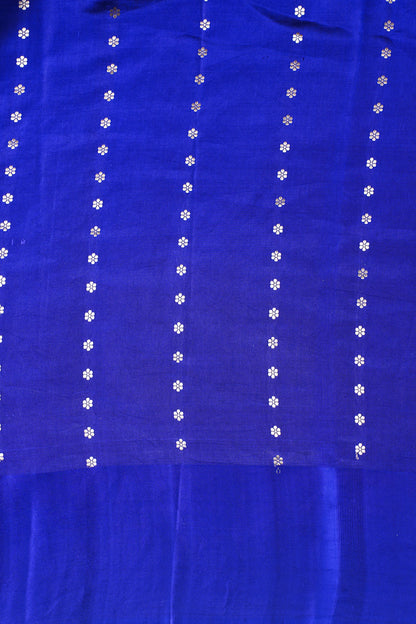 Royal Blue Handloom Pure Silk Banarasi Saree