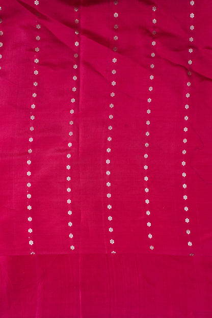 Rani Pink Handloom Pure Silk Banarasi Saree