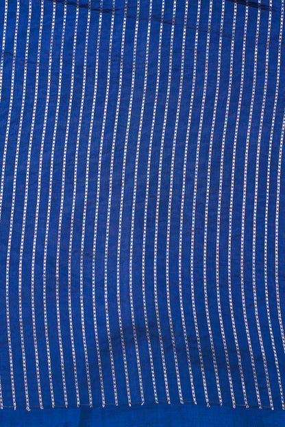 Royal Blue Handloom Pure Silk Banarasi Saree