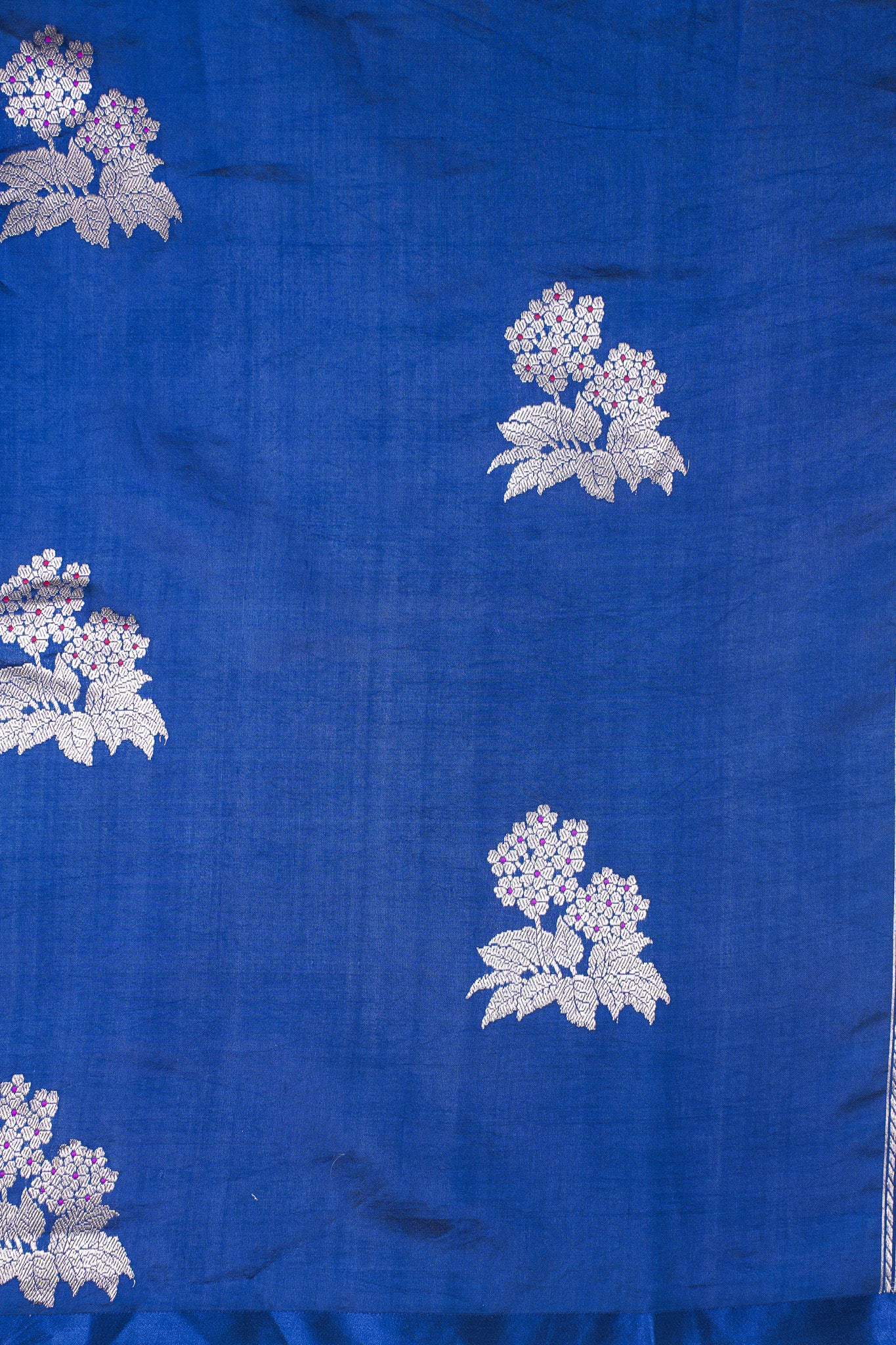 Royal Blue Handloom Pure Silk Banarasi Saree