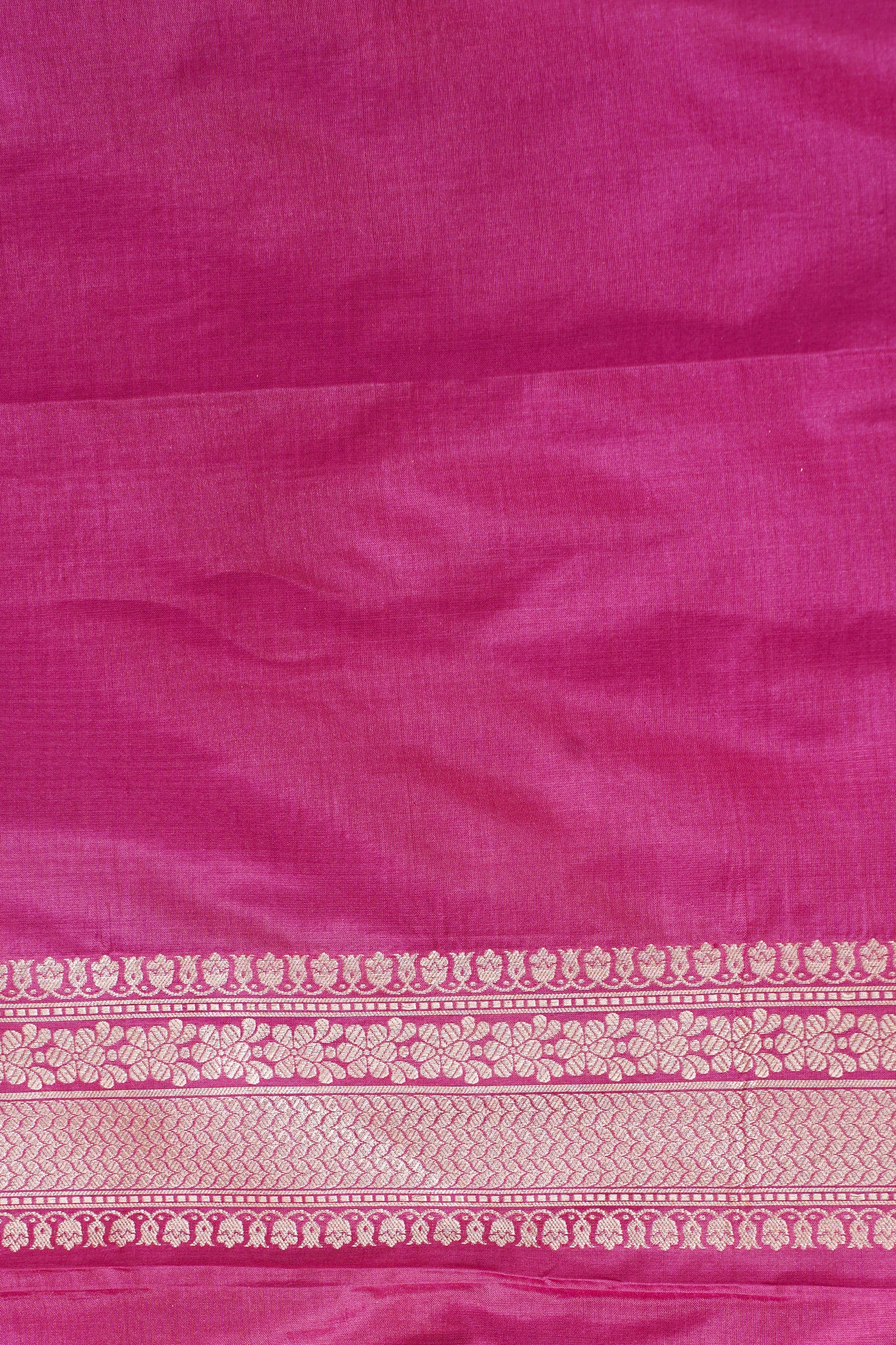 Rani Pink Banarasi Pure Katan Silk Jaal Saree