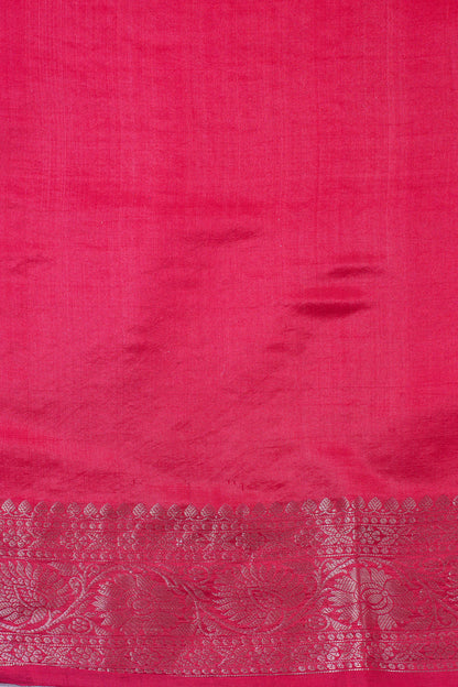 Rose Pink Handloom Pure Silk Banarasi Saree