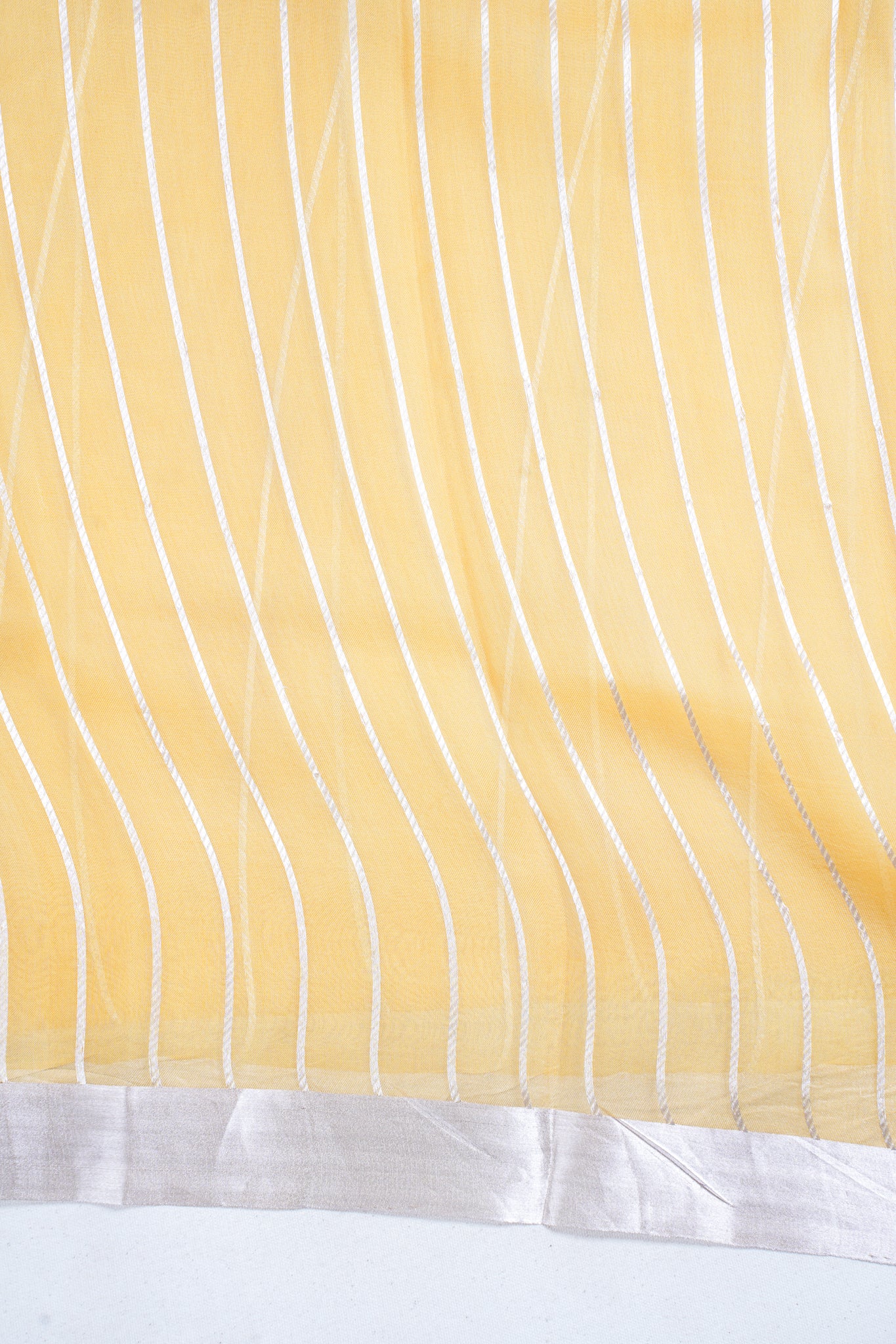 Sunshine Glow Pure Kora Organza Silk Handloom Saree