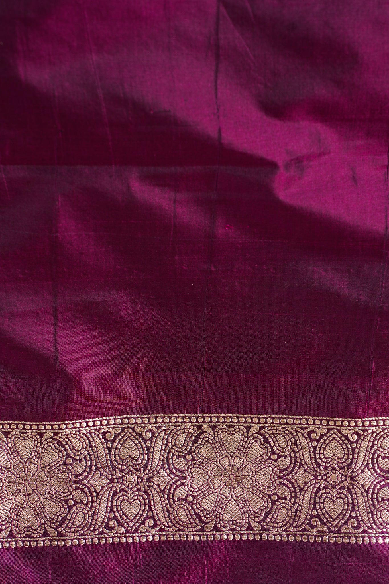 Rani Wine Banarasi Pure Katan Silk Jaal Saree