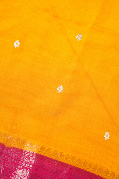 Mustard Yellow Handloom Pure Silk Banarasi Saree