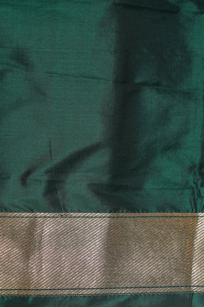 Emerald Green Banarasi Pure Brocade Saree