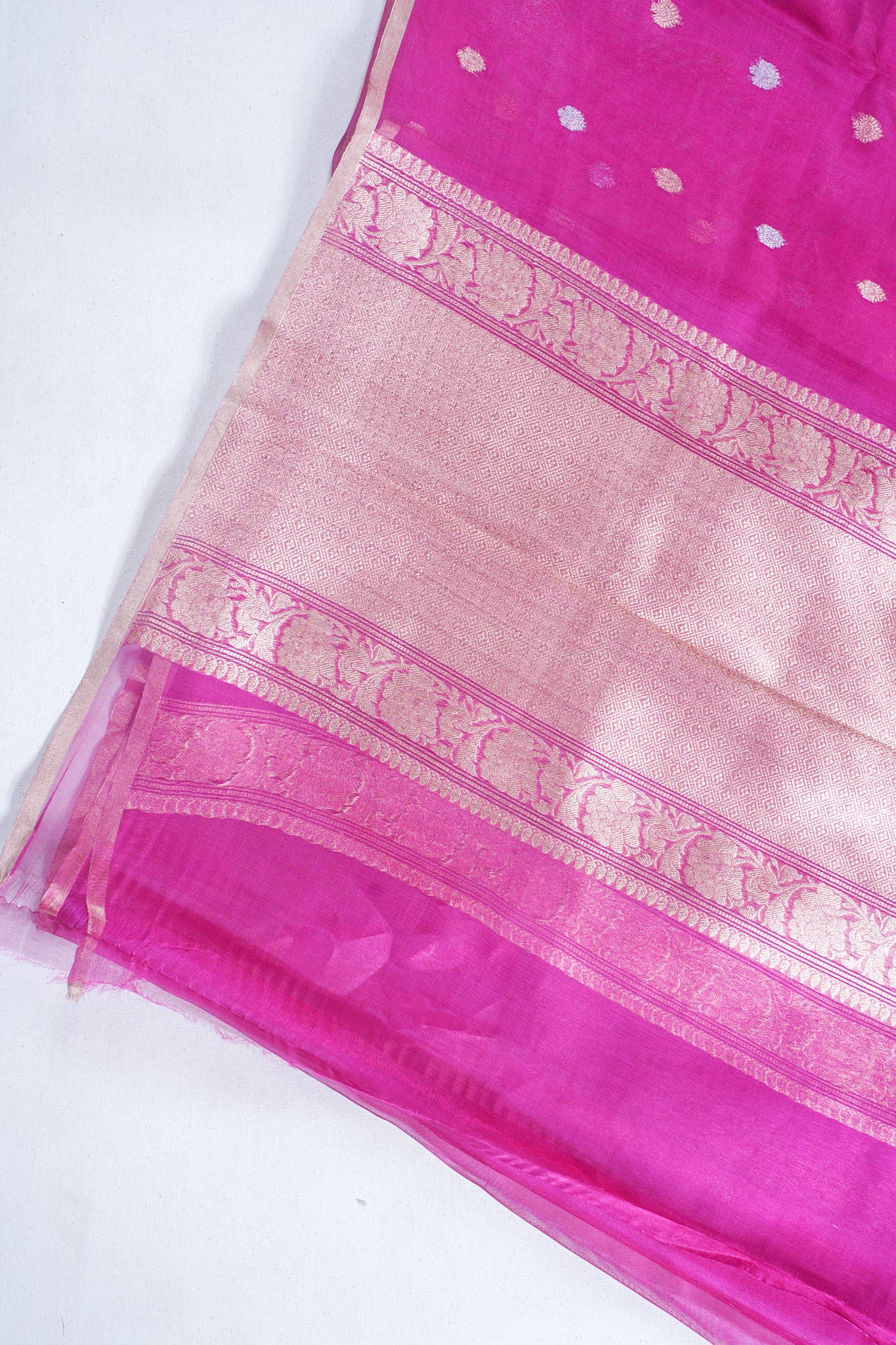 Magenta Pure Tissue Silk Handloom Saree